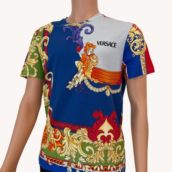 Multicolor Medusa Renaissance Print T-shirt In Blue - Picture 3 of 6